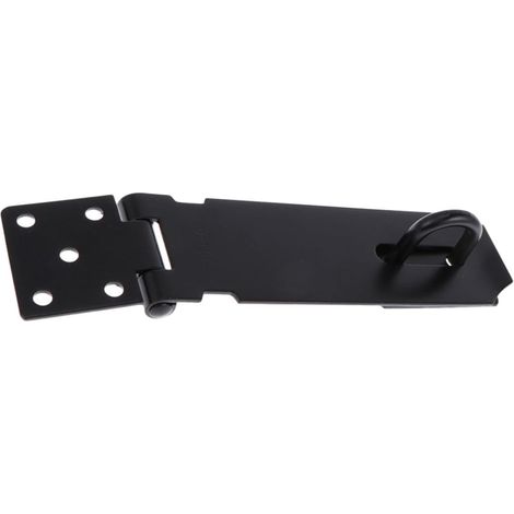 Loquet de Porte en Acier Inoxydable Épais 5 Pouces, Verrou de Sécurité Noir, Moraillon pour Porte de Garage et Fenêtre, Kit de Verrouillage Résistant Antieffraction, Usage (1/5)