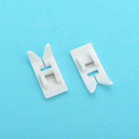 Non-stick Teflon presser foot for sewing machines – Pack of 2, clip-on system compatible with Singer, Janome, Brother, Toyota, Elna (1/2)