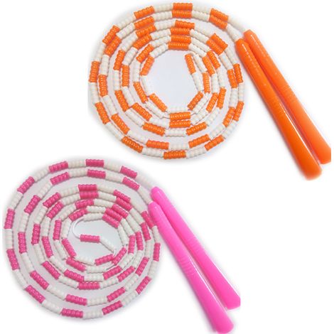 Corde à Sauter - Perles Souples TPU et Câble Nylon Réglable - Pour Enfants Adultes Entraînement Fitness - Lot de 2