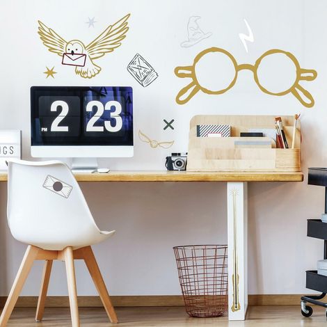Sticker mural géant Lunettes Harry Potter et stickers complémentaires (1/5)
