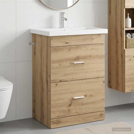 Juego de muebles de baño Roble Artesanal 61 x 40 x 84,5 cm