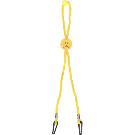 Cordon de cou nylon motif cartoon léger réglable fixe masque buccal jaune (1/5)