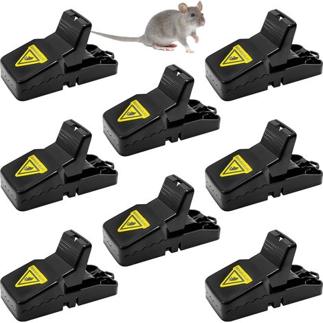 Lot 8 Stücke von Rats Professionnel, Tapette von Souris Rats Réutilisable, Stücke von Rats sans Poison, Facile Utilizer sans Danger, Dératisation Rapide, Attrape Mulots, pour la Maison, Exterieu (1/5)