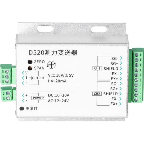 Transmetteur de pression capteur de force 2 entrées 1 sortie 1630VDC 1224VAC (tension 0±5V) (1/5)