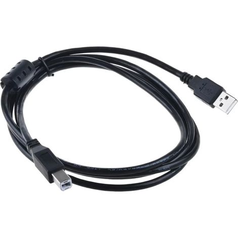 Câble de transfert de données USB 2.0 pour imprimante de 1,8 m - Noir (1/5)
