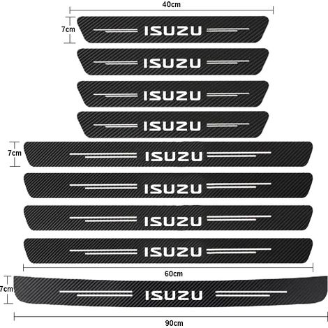 (9 pièces pour Isuzu) Protections de seuil de porte en fibre de carbone pour Isuzu Dmax,Mux,Trooper,ELF,NQR,75,Forward,Rodeo,KB,Bighorn,Axiom (1/3)