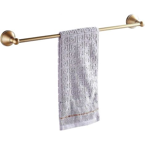 Porte-serviettes mural simple en laiton brossé, 60 cm, pour cuisine et salle de bain, finition bronze brossé. (1/5)