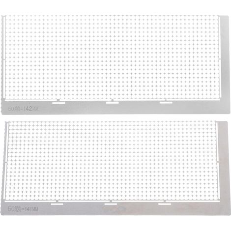 Règle FUOYLOO en acier inoxydable (lot de 2) avec guide placement (1/5)