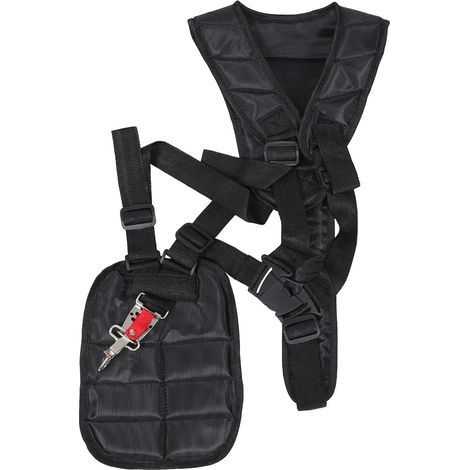 Sangle de harnais pour débroussailleuse avec épaules rembourrées et ceinture réglable pour jardinage confortable et sûr avec répartition uniforme de la charge (1/5)