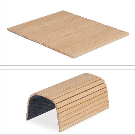 Pratico supporto pieghevole per bracciolo del divano 30 x 20 x 5 cm in bambù naturale 130014416