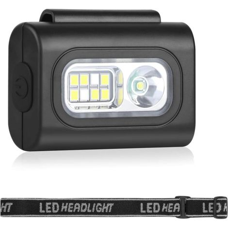 Lot de 2 lampes LED Pro à clip Aimant puissant Avec 6 modes d'éclairage Rechargeable par USB Étanche Accessoire de course Pour le jogging