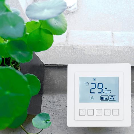 Unité de climatisation à ventilo-convecteur AC220V avec thermostat, interrupteur de panneau de climatisation, fonction de télécommande en option, régulateur de température. (1/5)