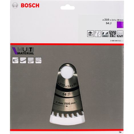 Hoja de sierra circular MM MU H 210x30-54  BOSCH 2608640511