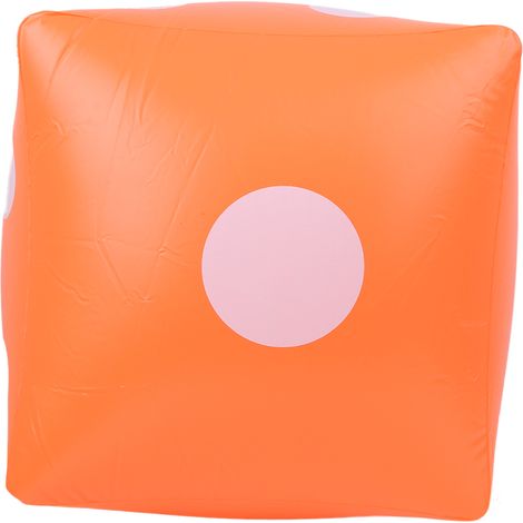 Dé orange gonflable portable intérieur extérieur fête activités accessoire jeu dés (1/5)