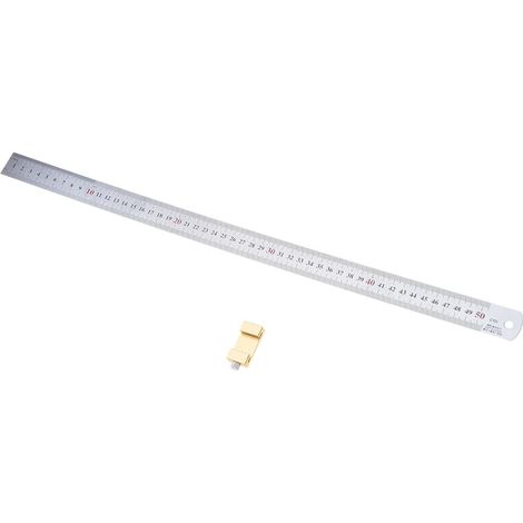 Règle de marquage dorée 50 cm, mesure métal atelier. (1/5)