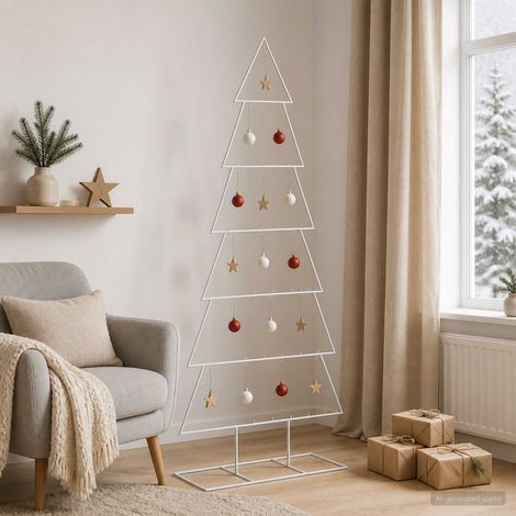 vidaXL Árbol de Navidad de metal con soporte KUOPIO 180 cm Acero (1/5)