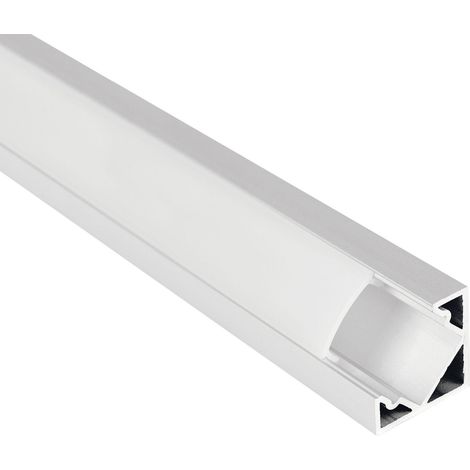 Profilé d'Angle aluminium PA1 pour ruban LED 2m blanc ARIC 55158