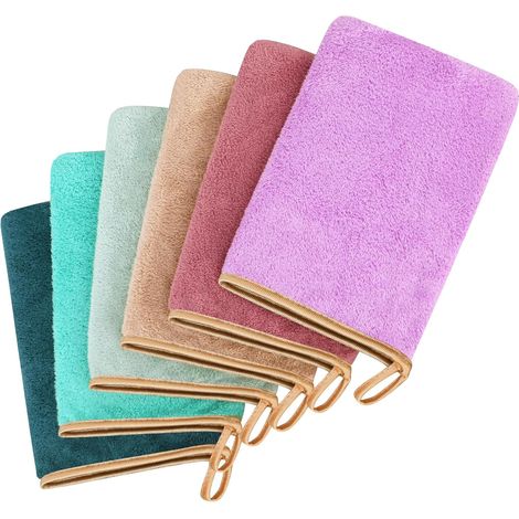 Toallitas de microfibra de algodón para bebés y niños - Toallitas de microfibra, toalla facial reutilizable, 6 piezas - 003 (1/5)