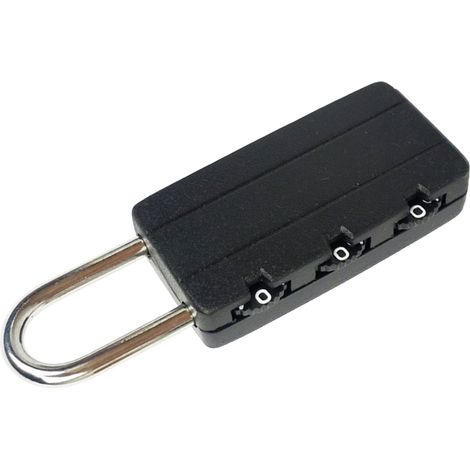 Mini lucchetto a combinazione a 3 cifre, lucchetto da viaggio per valigia, borsa da studente, portagiornali nero.