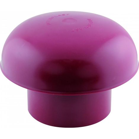 Interplast – Chapeau de ventilation Ø 100 mm – PVC rouge – Diamètre extérieur 105 mm – Pour ventilation canalisations