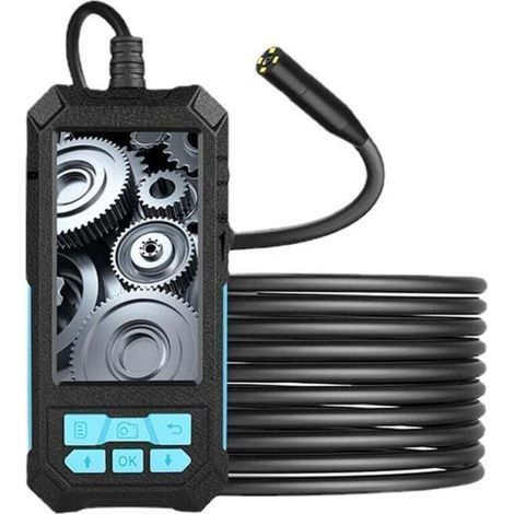 11-mm-Endoskop mit 5,0 Megapixeln, industrielles Autofokus-Endoskop, Inspektionskamera mit 1944P-HD-Bildschirm, wasserdichte IP68-Kanalinspektionskamera mit 4,5-Zoll-IPS-Bildschirm, 4 LED-Leuchten, 5 (1/5)