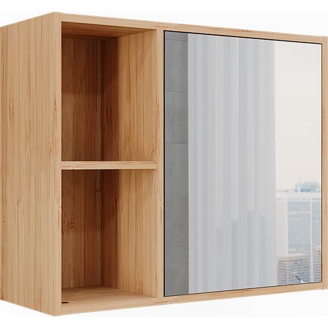 Badspiegelschrank Lucie, Bambus, 54 x 44.5 cm mit Spiegel, Vicco