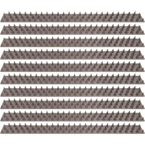 Bandes anti escalade pour murs et clôtures – Protection contre cambrioleurs – Plastique résistant aux intempéries – Lot de 10 – Elro