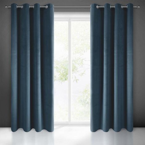 EUROFIRANY PIERRE RIDEAU EN VELOURS À ½ILLETS - POUR SALON, CHAMBRE À COUCHER, MODERNE, CLASSIQUE, ½ILLETS MÉTALLIQUES 215 G/M², (1/5)