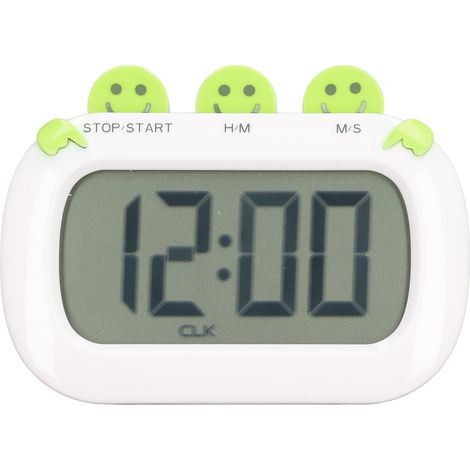 Digitaler Küchentimer mit großem LCD-Display, multifunktional zum Kochen, Backen und Lernen – Grün (1/5)