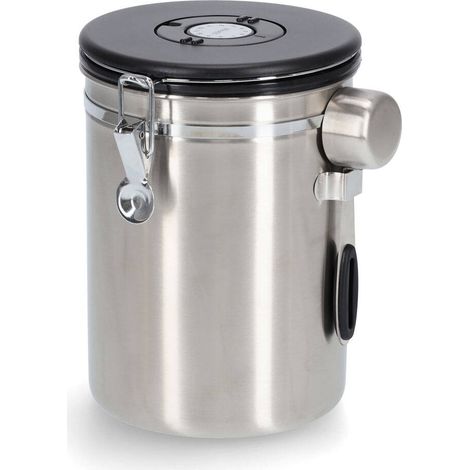 Luftdichte Kaffeedose mit Clip und Messlöffel, 1700 ml