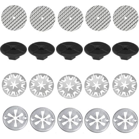 Lot de 20 plaques de protection contre la chaleur, kit de réparation de pot d'échappement, 50 mm, 30 mm, 24 mm, kit de réparation de plaque de protection contre la chaleur, disques de serrage, (1/5)