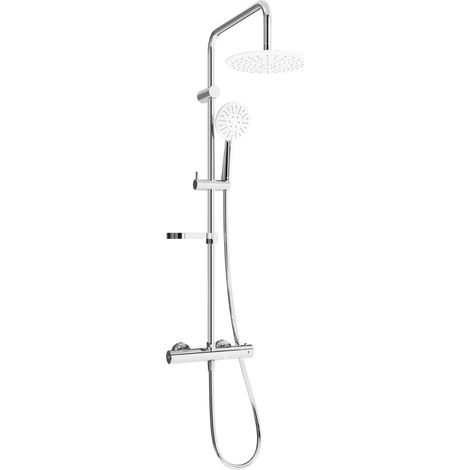Mexen KX67 set doccia esterno con soffione e miscelatore termostatico, cromo/bianco - 771506791-00 (1/2)