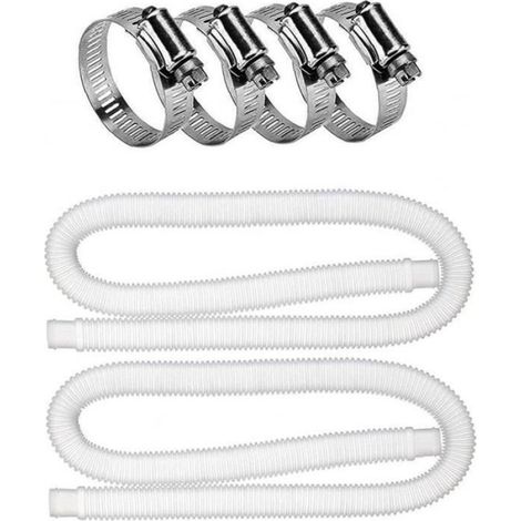 Tuyau De Piscine Tuyau De Remplacement 32mm Avec Pinces Métalliques Pour 300-330-530-1000 Pompe GallonFiltresPompes Et Access 242 (1/4)