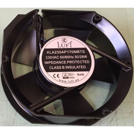 Ventilatore 230vac 28w 170x150x51mm sfere 2 terminali Kla230ap170mbts