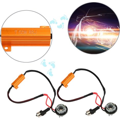 Satz mit 2 Lastwiderständen, Stecker und Kabelbaum für LED-Blinker 1156 (1/5)
