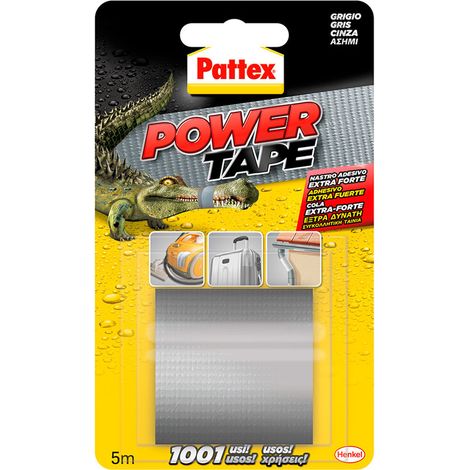 Pattex Power Tape 50cm 5m Gris, Bande Adhésive Isolante 1659547 (1/5)