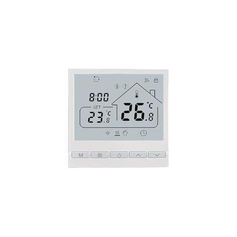 Thermostat Wi-Fi pour chaudière. Thermostat avec commande vocale Alexa, thermostat numérique intelligent sans fil programmable Tuya pour le chauffage, l'eau et le gaz. Thermostat d'ambiance intégré