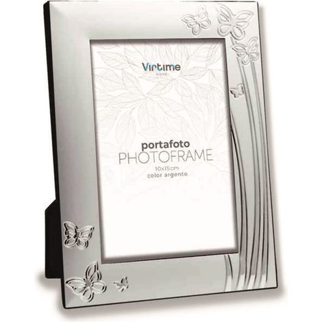 Cornice Portafoto da Appoggio Silver Farfalline 10 x 15 cm (1/3)
