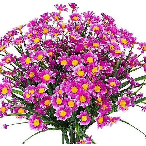 Fleur artificielle magnifique en plastique résistant aux UV, fausse fleur de cimetière, plante artificielle de printemps et d'été, fleur artificielle pour mariagerose rouge (1/5)