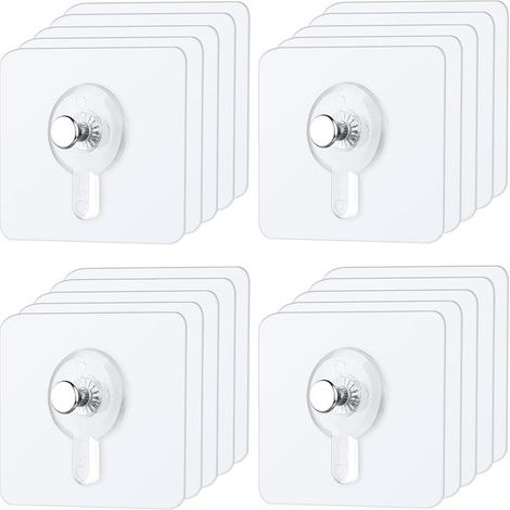 royaluxe - Lot de 20 Adhésif Accroche Tableau Sans Percer, Accroche Cadre Fixation Murale, Attache Cadre Adhésif Crochets (1/5)