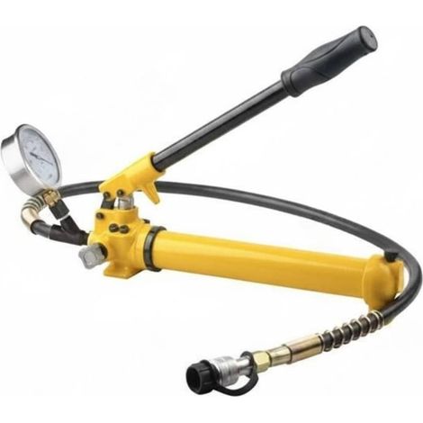 Pompe Hydraulique Manuelle à Huile Haute Pression Outil Industriel Construction Robuste en Acier Carbone et Étanchéité Améliorée pour, CP-390 Pompe Manuelle Avec Manomètre (1/5)