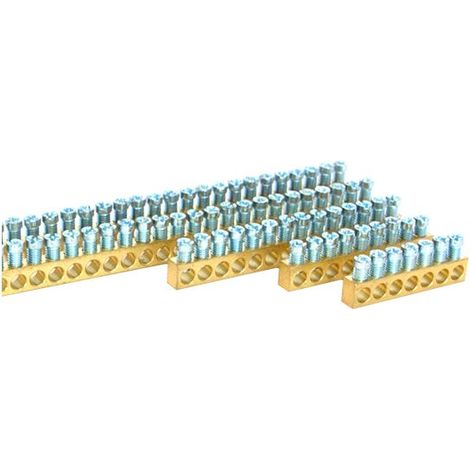 Bornier de répartition nu à visser 111 entrées pour câble de 1,5 à 25mm² - BB111 - MOREK
