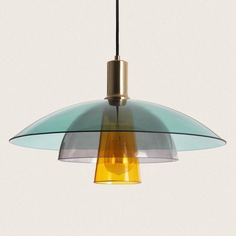 Lampada a Sospensione Vetro Dolly Multicolore (1/5)