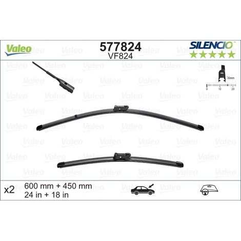 Balai d'essuie-glace VALEO 577824 (1/4)
