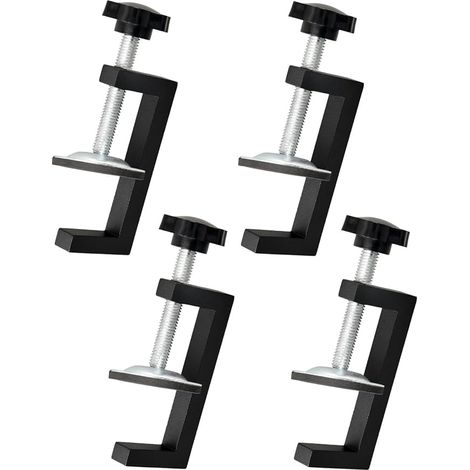Lntyq 4-teiliges Klemmenset, Klemmbereich 10–57 mm, verstellbare G-Klemme, Tischlerklemmen-Clipbefestigung, Tischklemmen-Zubehörwerkzeuge, geeignet zur Befestigung von Holz, Tischen (1/5)