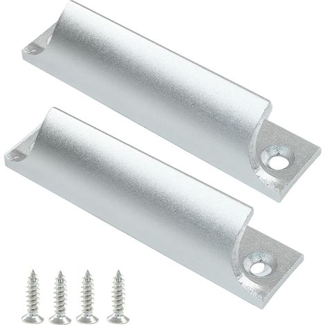 Poignée pour porte coulissante en alliage d'aluminium (spécialement pour portes de balcon) — Argent (Lot de 2) (1/3)