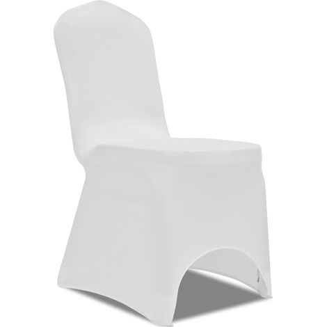 Maison Exclusive - Coprisedia in Tessuto Elasticizzato Bianco Set 6 pz (1/5)