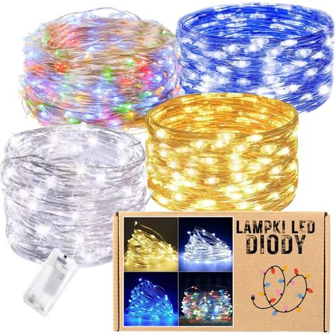 Illuminazione a LED, cavi alimentati a batteria, luci per albero di Natale, 20 LED, 2 m, freddo, caldo (1/5)