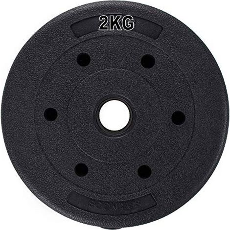 TRADE SHOP - Coppia Dischi Dummbell Pesi Disco Per Bilanciere Manubri Da 2 Kg Bodybuilding - (1/4)