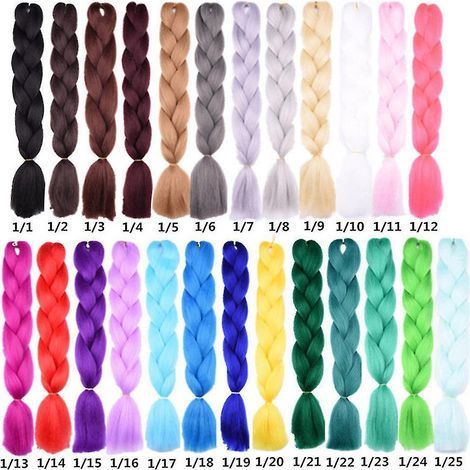 Kanekalon Jumbo Crochet Braiding Synthetische Haarverlängerungen für Damen, Ombre-Farbe - Hellrosa